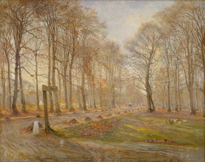 Late Autumn Day in the Jægersborg Deer Park, North of Copenhagen, 1886 by Theodor Esbern Philipsen